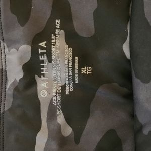 Athleta Ace Skort XL Black/Grey Camouflage 15.5"